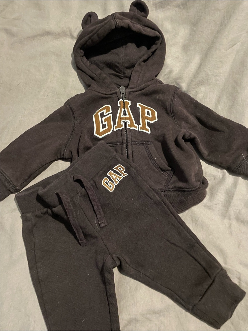 GAP baby Brown Hoodie & Jogger Set